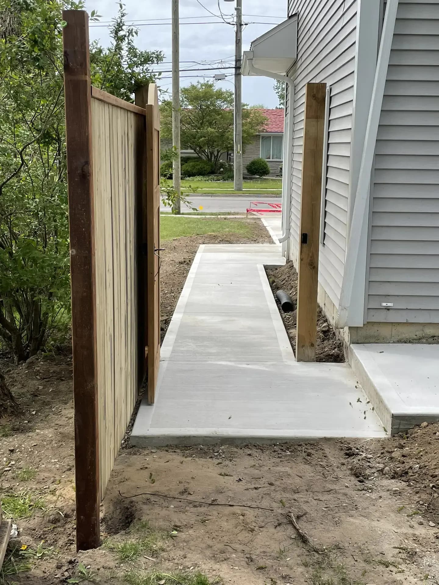 New construction foundation wall