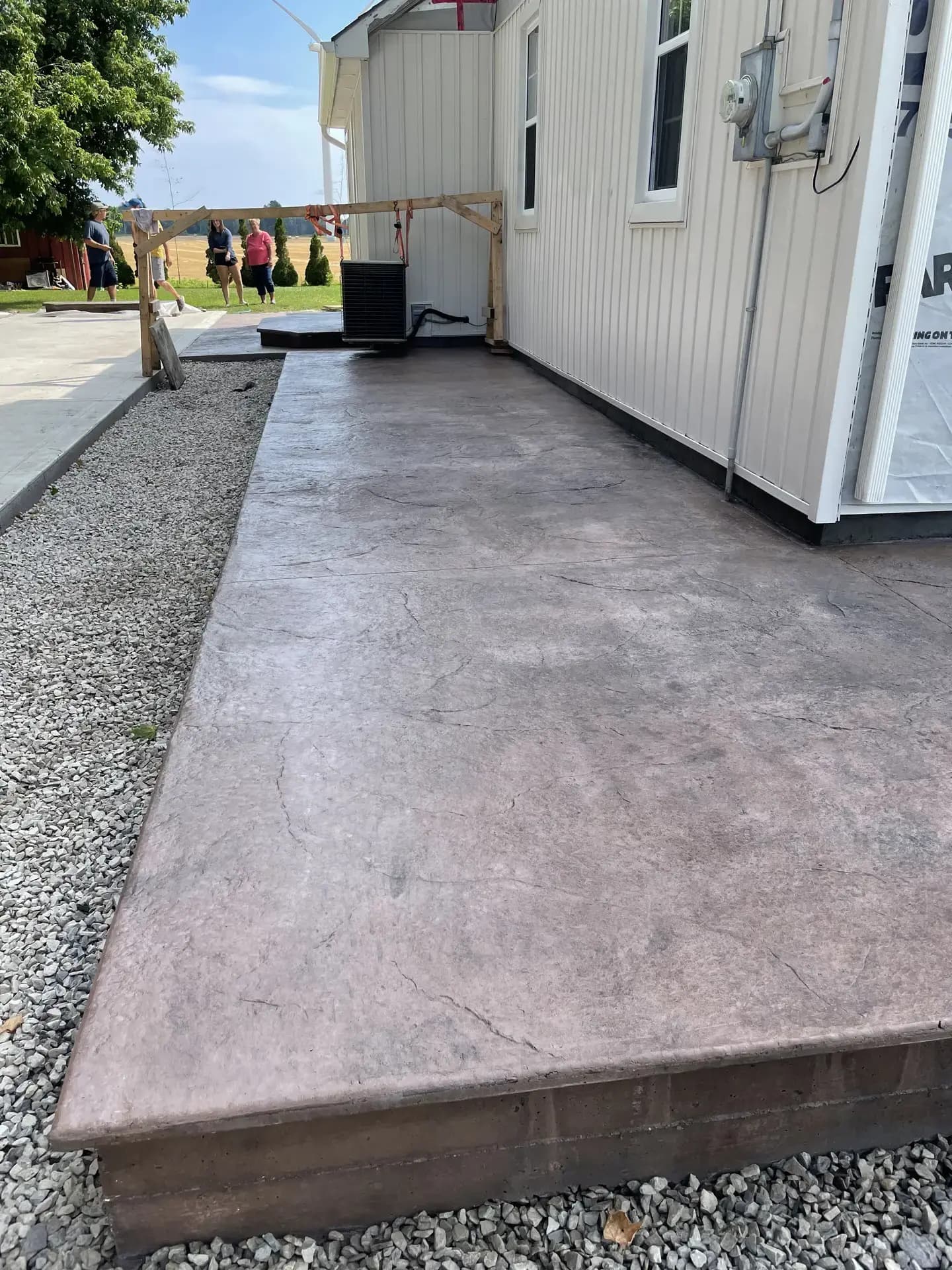 Residential stamped patio