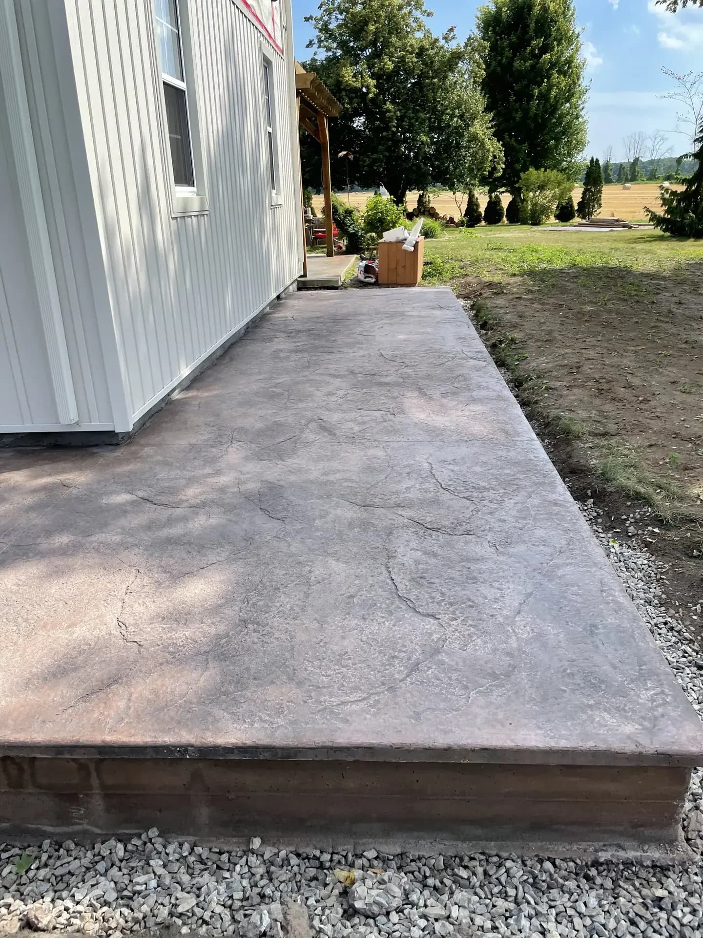 Residential stamped patio detail