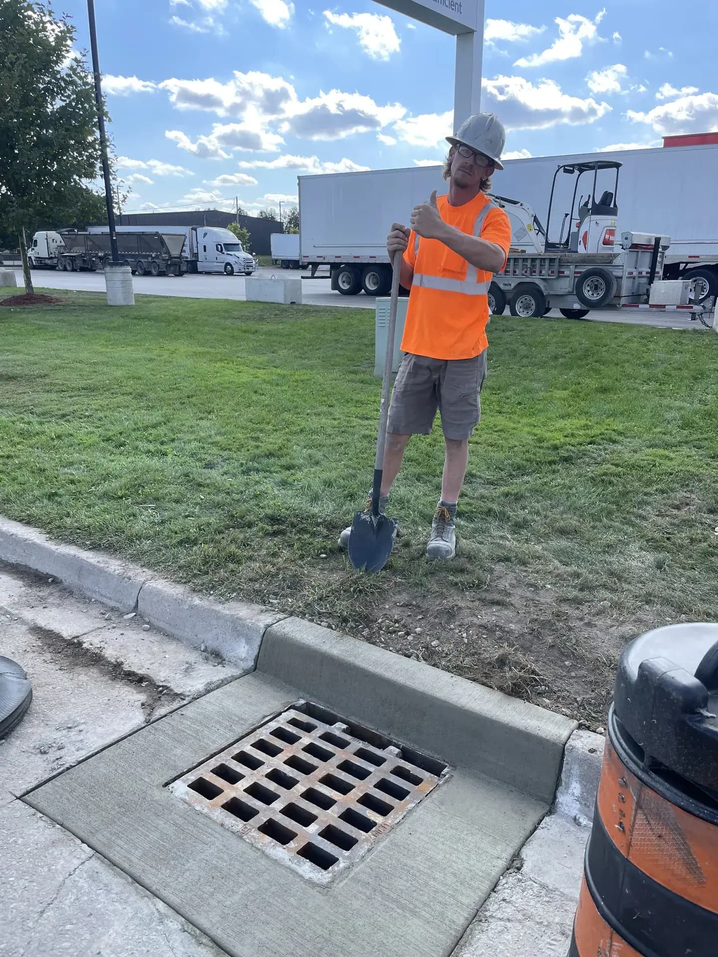 R&B Concrete worker at job site